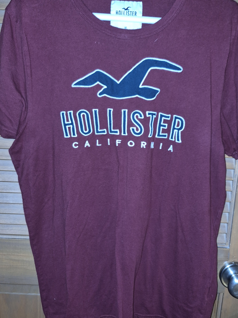 Hollister Maroon Logo Short-Sleeve Tee